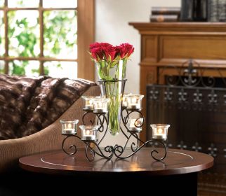 Elegant Scrollwork Candle Stand and Centerpiece Vase â€“ Perfect Home Decor Accent