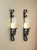 Elegant Wall-Mounted Candle Holder Set - Decorative Sconce Duo for Home DÃ©cor