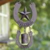 Western Horseshoe Wind Chime - Rustic Outdoor Decor with Cowboy Charm