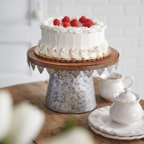 Galvanized Heart Dessert Stand