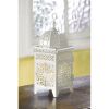 White Filigree Candle Lantern