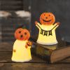 Surprised Pumpkin Ghost Figurine