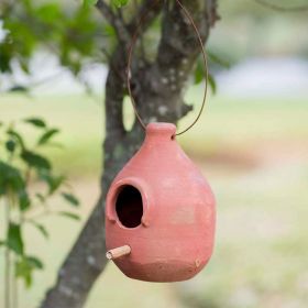 Large Terra Cotta Hanging Birdhouse