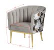 ACME Colla Accent Chair, Gray Velvet & Gold 59816