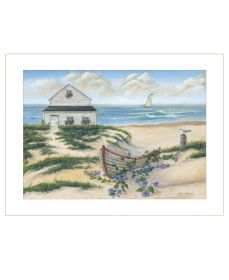 "Beach Cottage II" by Pam Britton, Ready to Hang Framed Print, White Frame