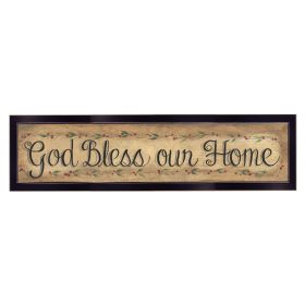 "God Bless Our Home" by Gail Eads, Ready to Hang Framed Print, Black Frame