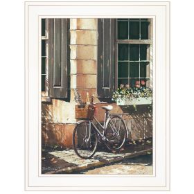 "Picnic Getaway" by John Rossini, Ready to Hang Framed Print, White Frame