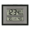 La Crosse Technology Atomic Digital Black & Silver Contemporary Clock, 512-65937-Int