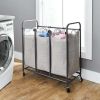 Oversized 3 Bag Wheeled Laundry Sorter