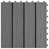 11 pcs Decking Tiles Deep Embossed WPC 12"x12" 1 sqm Gray-AS