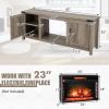 Electric Fireplace TV Stand with Storage Cabinets for TVs up to 70 Inch