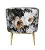 ACME Colla Accent Chair, Gray Velvet & Gold 59816