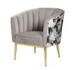 ACME Colla Accent Chair, Gray Velvet & Gold 59816