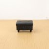 Black Semi PU Synthetic Leather Ottoman Living Room Sofa