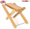 5 Core Guitar Foot Rest Wooden Bamboo Foldable Height Adjustable 4.5" up to 8" Non-Slip Upscale Foot Stand Leg Support Solid Wood Footstool Accessory