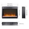 60 inch Electric Fireplace Media TV Stand With Sync Colorful LED Lights-Reclaimed Barnwood Color