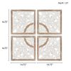 Two-tone Medallion Carved Wood 4-piece Wall Decor Set