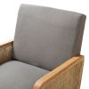 Delphine Cane Accent Chair - Pewter