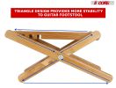 5 Core Guitar Foot Rest Wooden Bamboo Foldable Height Adjustable 4.5" up to 8" Non-Slip Upscale Foot Stand Leg Support Solid Wood Footstool Accessory