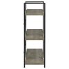 Grey Driftwood and Gunmetal 3-tier Bookcase