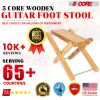 5 Core Guitar Foot Rest Wooden Bamboo Foldable Height Adjustable 4.5" up to 8" Non-Slip Upscale Foot Stand Leg Support Solid Wood Footstool Accessory