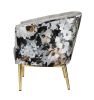 ACME Colla Accent Chair, Gray Velvet & Gold 59816