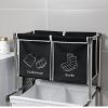 Laundry Hamper 2 Tier Laundry Sorter with 4 Removable Bags for Organizing Clothes, Laundry, Lights, Darks