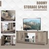 Electric Fireplace TV Stand with Storage Cabinets for TVs up to 70 Inch