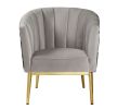 ACME Colla Accent Chair, Gray Velvet & Gold 59816