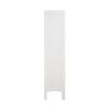 Tall Narrow Tower Freestanding Cabinet with 2 Shutter Doors 5 Tier Shelves for Bathroom;  Kitchen ; Living Room ; Storage Cabinet; White