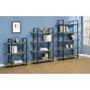 Grey Driftwood and Gunmetal 3-tier Bookcase