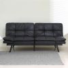 Convertible Memory Foam Futon Couch Bed; Modern Folding Sleeper Sofa-SF267PUBK