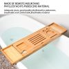 Bathtub Serving Tray Bamboo Bath Bridge Useful Storage Rack Shelf Telescopic Tablet Holder For Bathroom Home Bathtub Rack