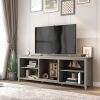 TV Stand Storage Media Console Entertainment Center, without Drawer, Grey Walnut