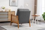 COOLMORE Wood Frame Armchair, Modern Accent Chair Lounge Chair for Living Room