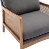 COOLMORE Wood Frame Armchair, Modern Accent Chair Lounge Chair for Living Room