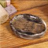 Modern Brown Resin Soap Dish Bathroom Jewelry Plate Holder