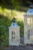 Wooden Candle Lantern Decorative, Hurricane Lantern Holder Decor for Indoor Outdoor, Home Garden Wedding