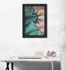 "Lady Liberty" By Lauren Rader, Printed Wall Art, Ready To Hang Framed Poster, Black Frame