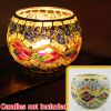 Mosaic Glass Candlestick Color Snowflake Mosaic Candle Holder Romantic Candlelight Table Centerpieces Party Dinner Wedding Decor