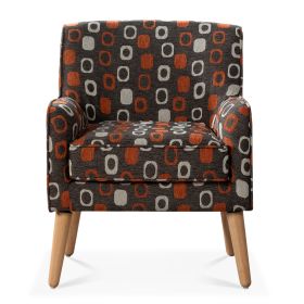 Accent Chair For Living Room (Color: Brown Mix)