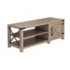 WESOME Modern Farmhouse Tobacco Wood Shoes Bench