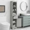 Tall Bathroom Cabinet;  Freestanding Storage Cabinet with Drawer;  MDF Board;  Adjustable Shelf