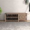 WESOME Modern Farmhouse Tobacco Wood Shoes Bench