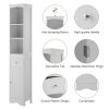 Tall Bathroom Cabinet;  Freestanding Storage Cabinet with Drawer;  MDF Board;  Adjustable Shelf