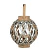 Decorative Lantern with Handle, Wooden Lantern for Indoor Outdoor, Home Garden Wedding