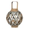 Decorative Lantern with Handle, Wooden Lantern for Indoor Outdoor, Home Garden Wedding